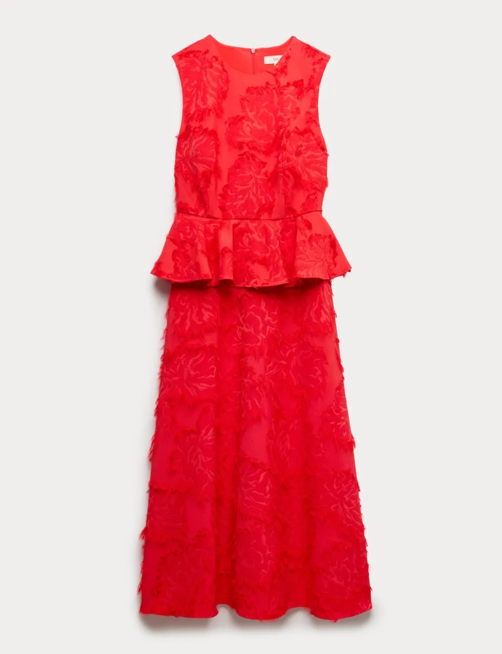 Jacquard Midaxi Waisted Dress