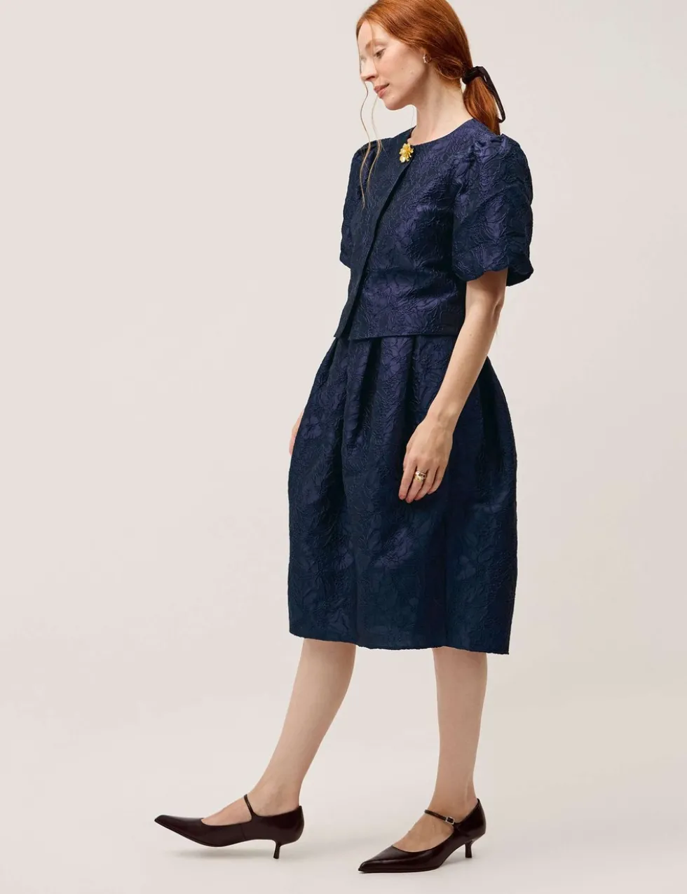 Jacquard Midi Skater Dress