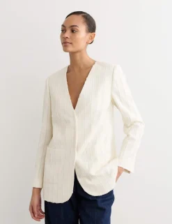 Jacquard Textured Relaxed Jacket