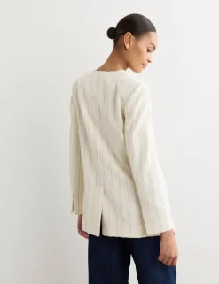 Jacquard Textured Relaxed Jacket
