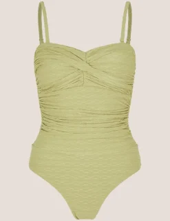 Jade Shimmer Removable Straps Swimsuit