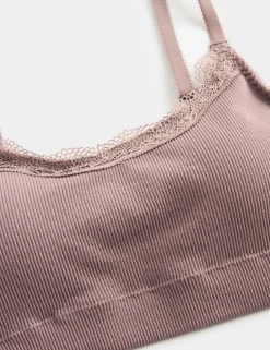 Jasmine Lace Non Wired Seamfree Crop Top