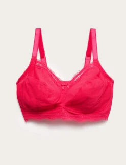 Jasmine Lace Trim Non Wired Bralette F+