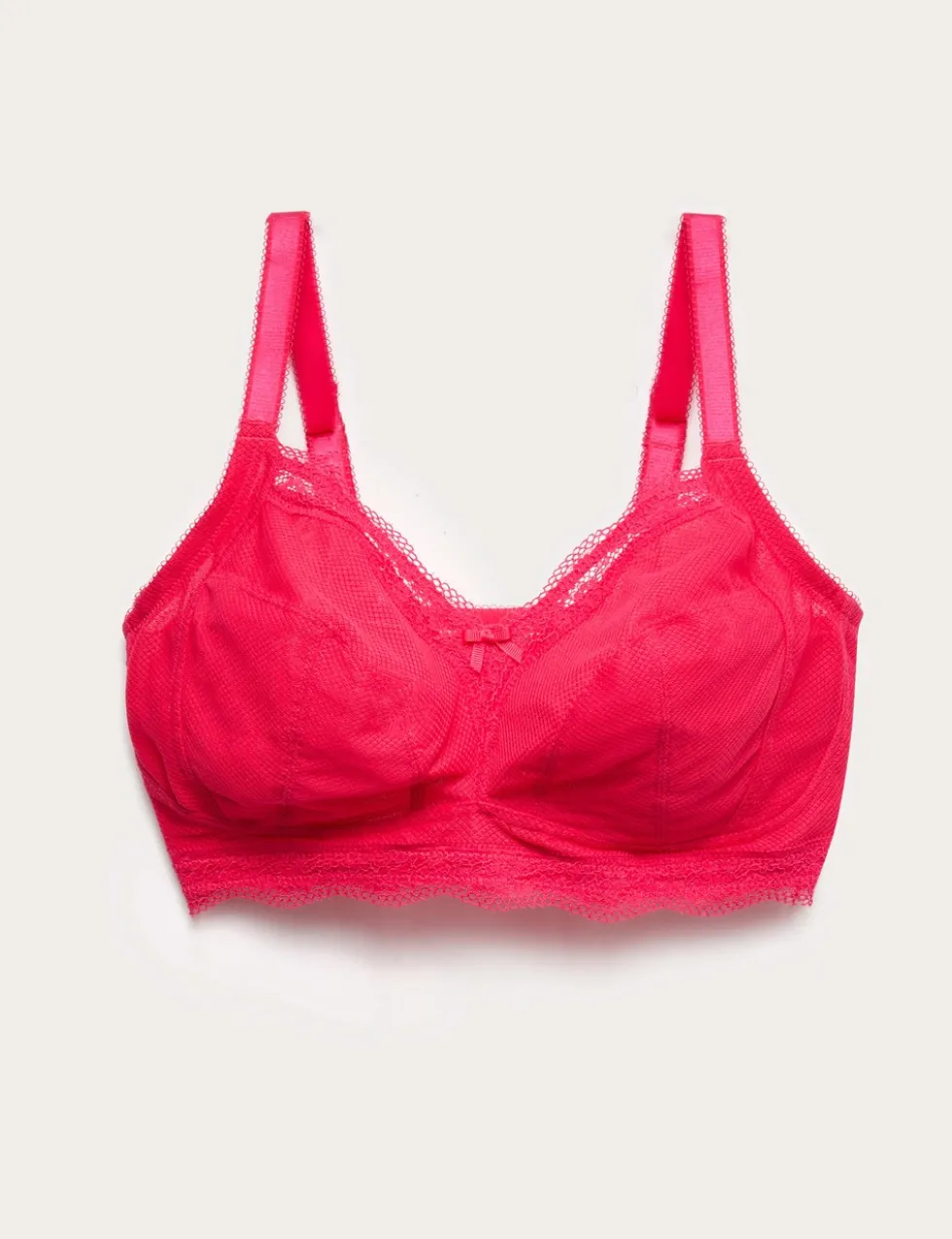 Jasmine Lace Trim Non Wired Bralette F+