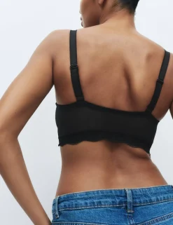 Jasmine Lace Trim Non Wired Bralette F+