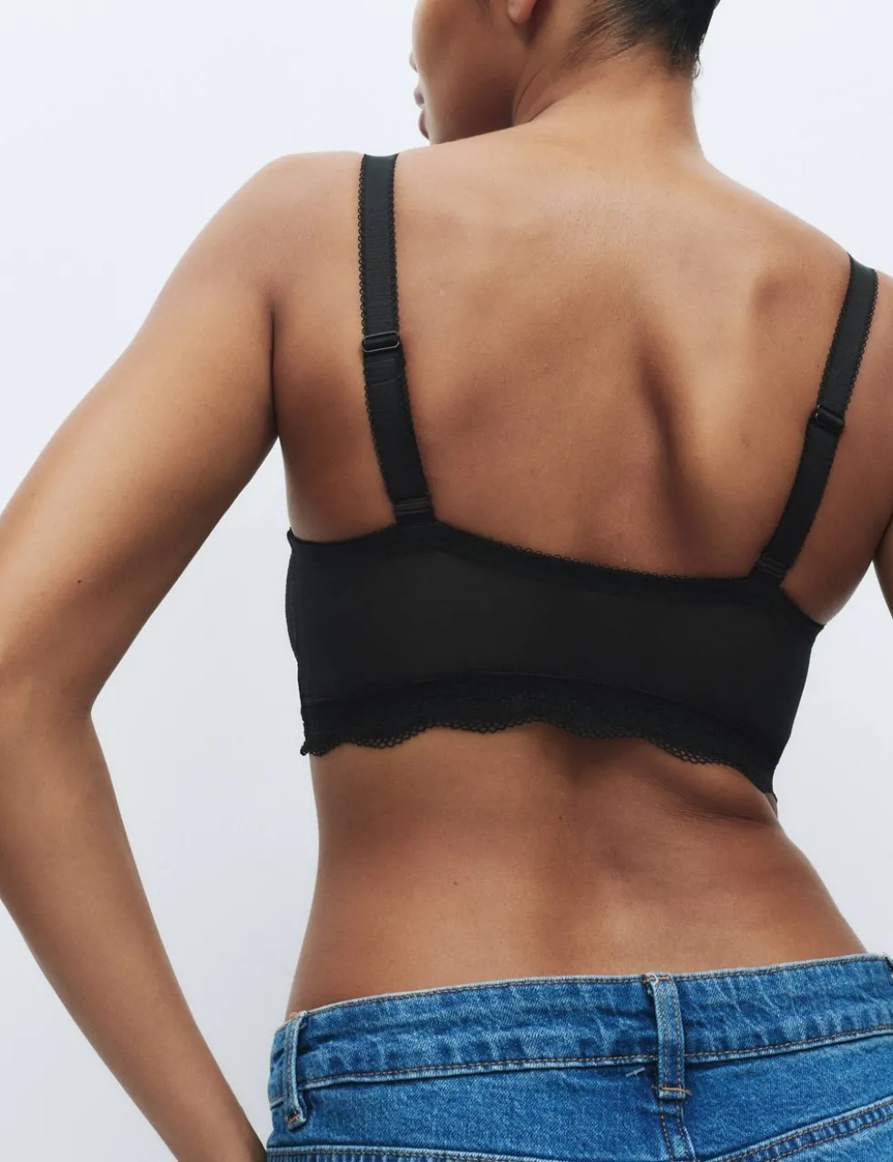 Jasmine Lace Trim Non Wired Bralette F+