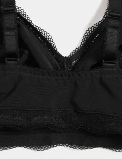 Jasmine Lace Trim Non Wired Bralette F+