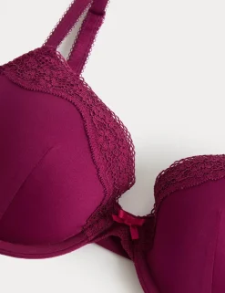 Jasmine Lace Wired Demi Cup Bra (A-E)