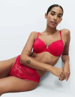 Jasmine Lace Wired Demi Cup Bra (A-E)