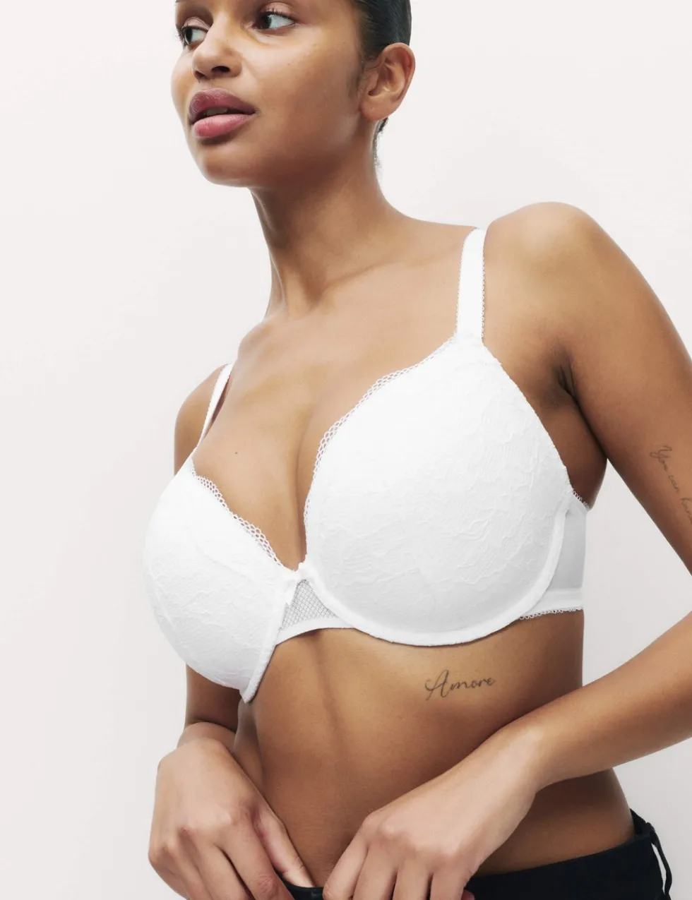 Jasmine Lace Wired Plunge Bra F-H