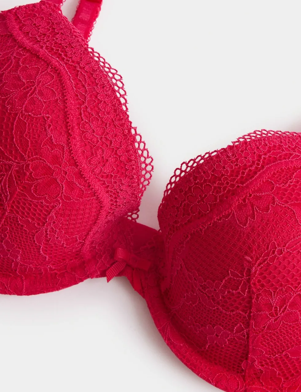 Jasmine Lace Wired Plunge Bra A-E