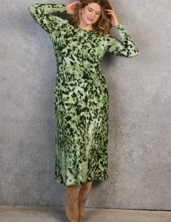 Jersey Animal Print Maxi Dress