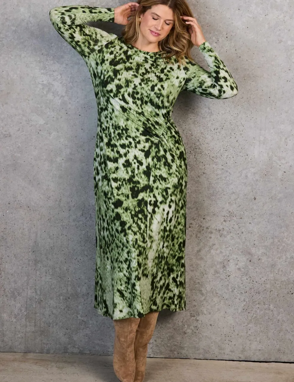 Jersey Animal Print Maxi Dress
