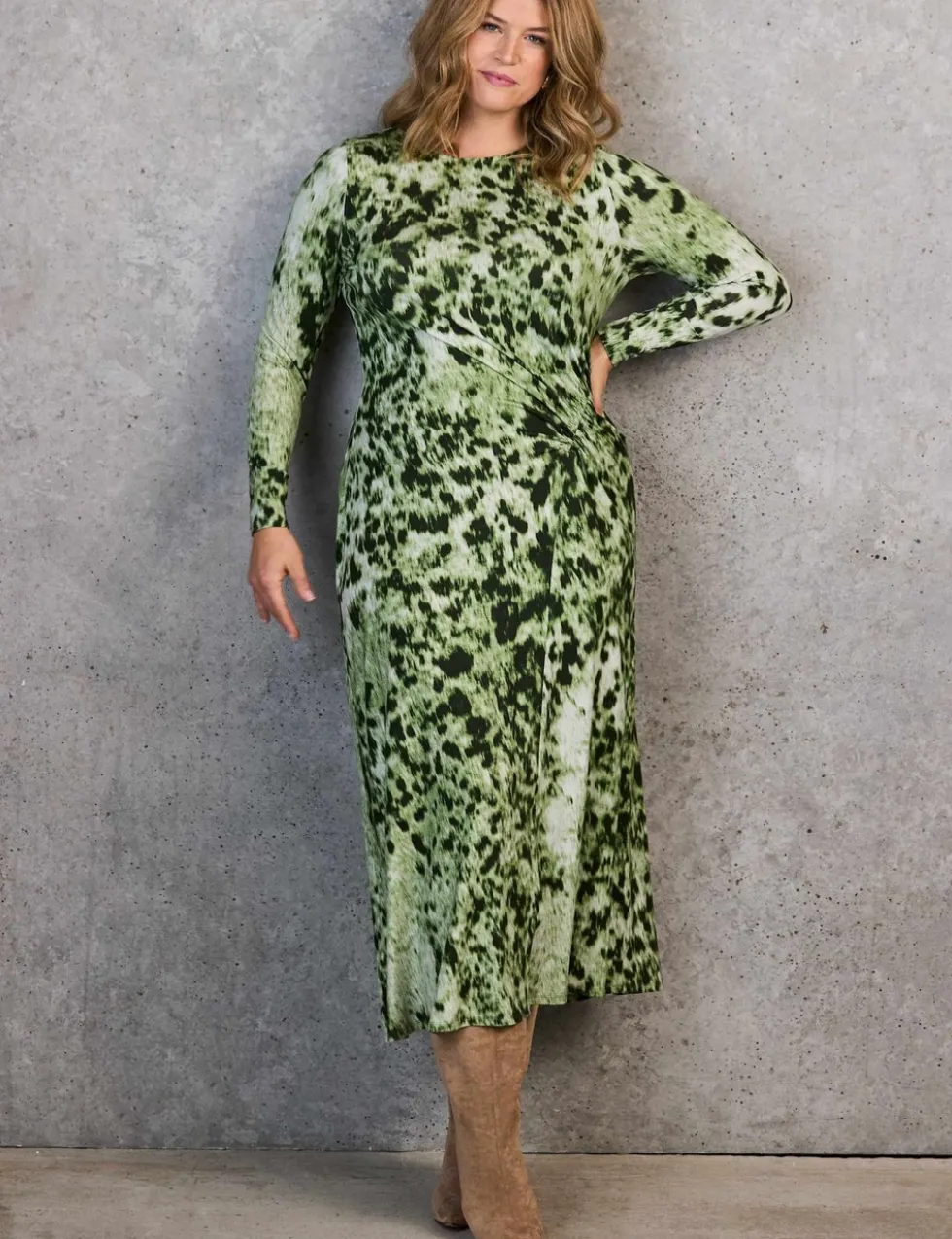 Jersey Animal Print Maxi Dress