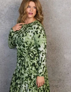 Jersey Animal Print Maxi Dress