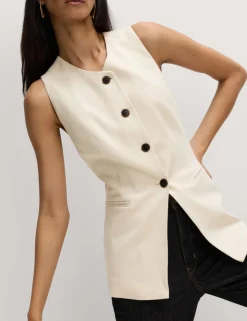 Jersey Collarless Waistcoat