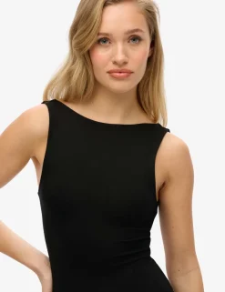 Jersey Cut Out Detail Midi Bodycon Dress