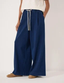 Jersey Denim Drawstring Trousers
