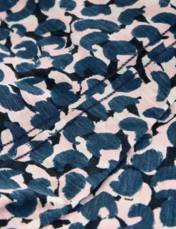 Jersey Ditsy Heart Print Collared Shirt