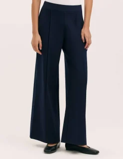 Jersey Elasticated Waist Wide Leg Trousers