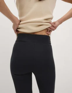Jersey Elasticated Waist Flared Trousers