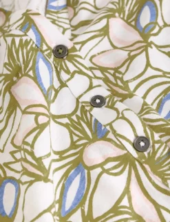 Jersey Floral Collared Shirt