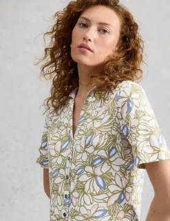 Jersey Floral Collared Shirt