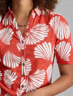 Jersey Floral Collared Shirt