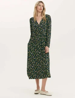 Jersey Floral Midi Dress