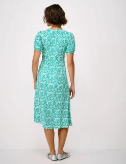 Jersey Floral Midi Tea Dress