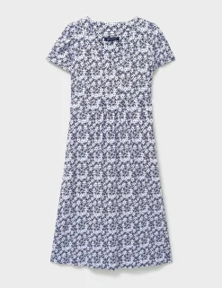 Jersey Floral Midi Tea Dress