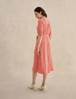 Jersey Geometric Knee Length Tea Dress