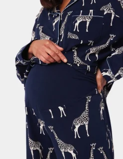 Jersey Giraffe Maternity Pyjama Set