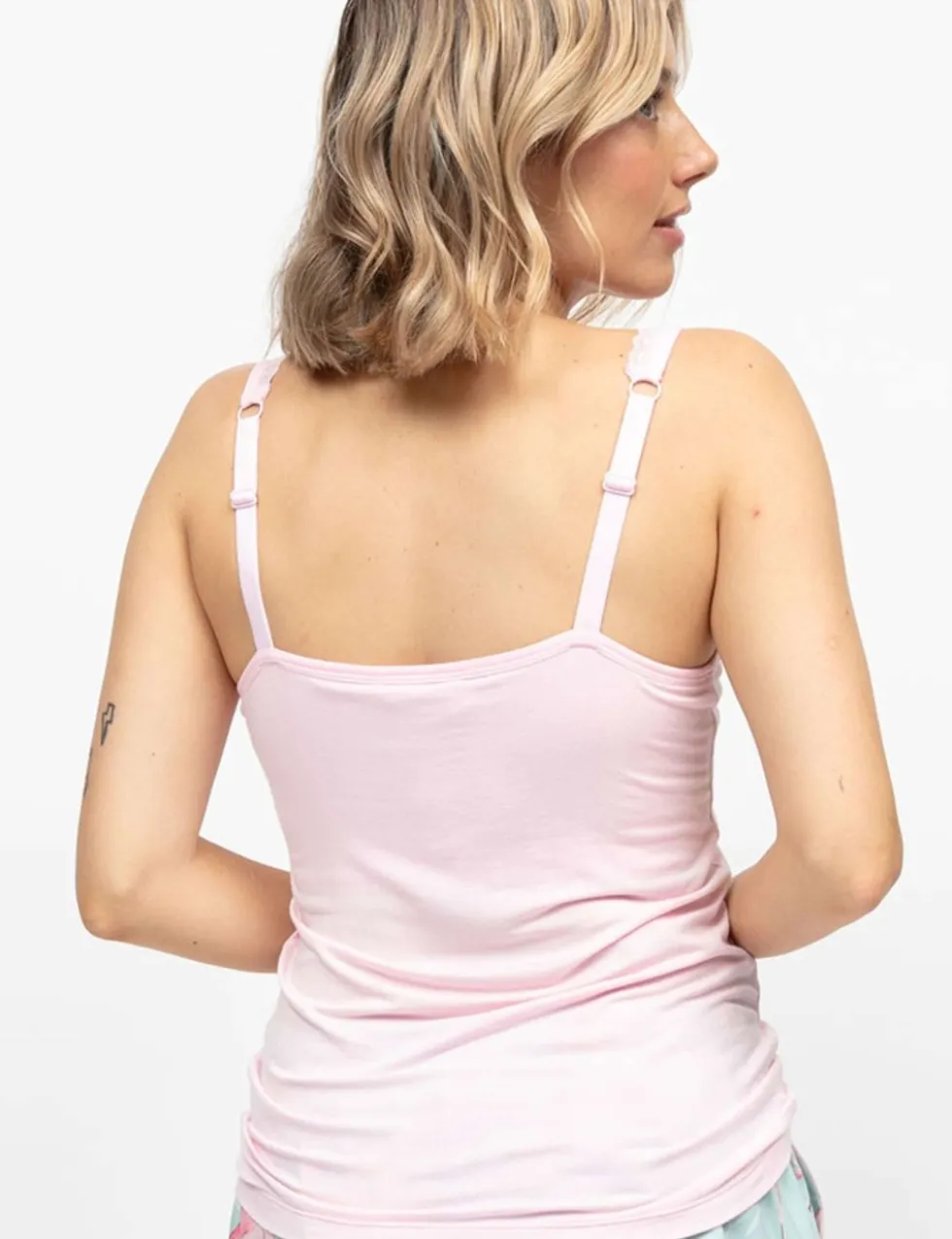 Jersey Hidden Support Lace Trim Vest