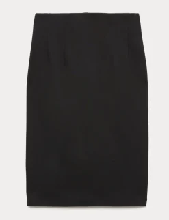 Jersey Knee Length Pencil Skirt