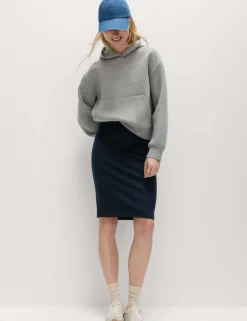 Jersey Knee Length Pencil Skirt