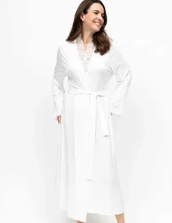 Jersey Lace Trim Dressing Gown