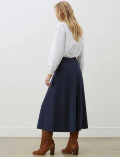 Jersey Midi A-Line Skirt