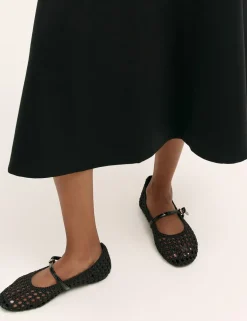 Jersey Midi A-Line Skirt
