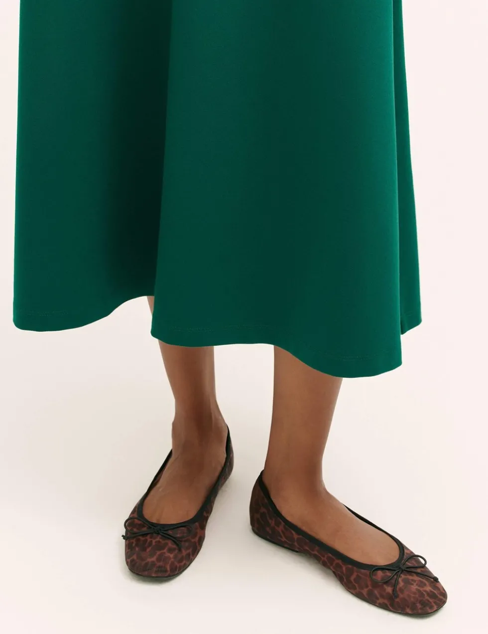 Jersey Midi A-Line Skirt