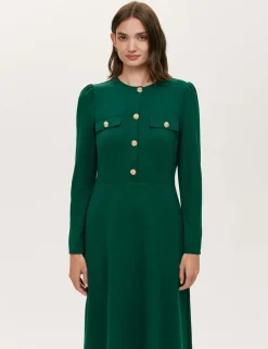 Jersey Midi Waisted Dress