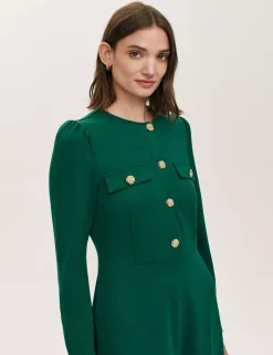 Jersey Midi Waisted Dress