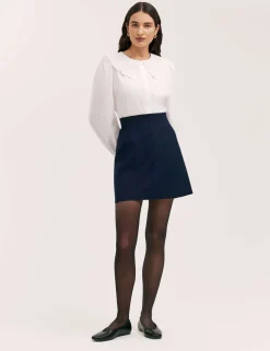 Jersey Mini A-Line Skirt