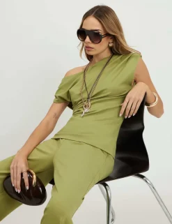 Jersey One Shoulder Top