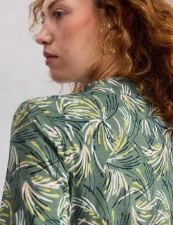 Jersey Print Collared Shirt