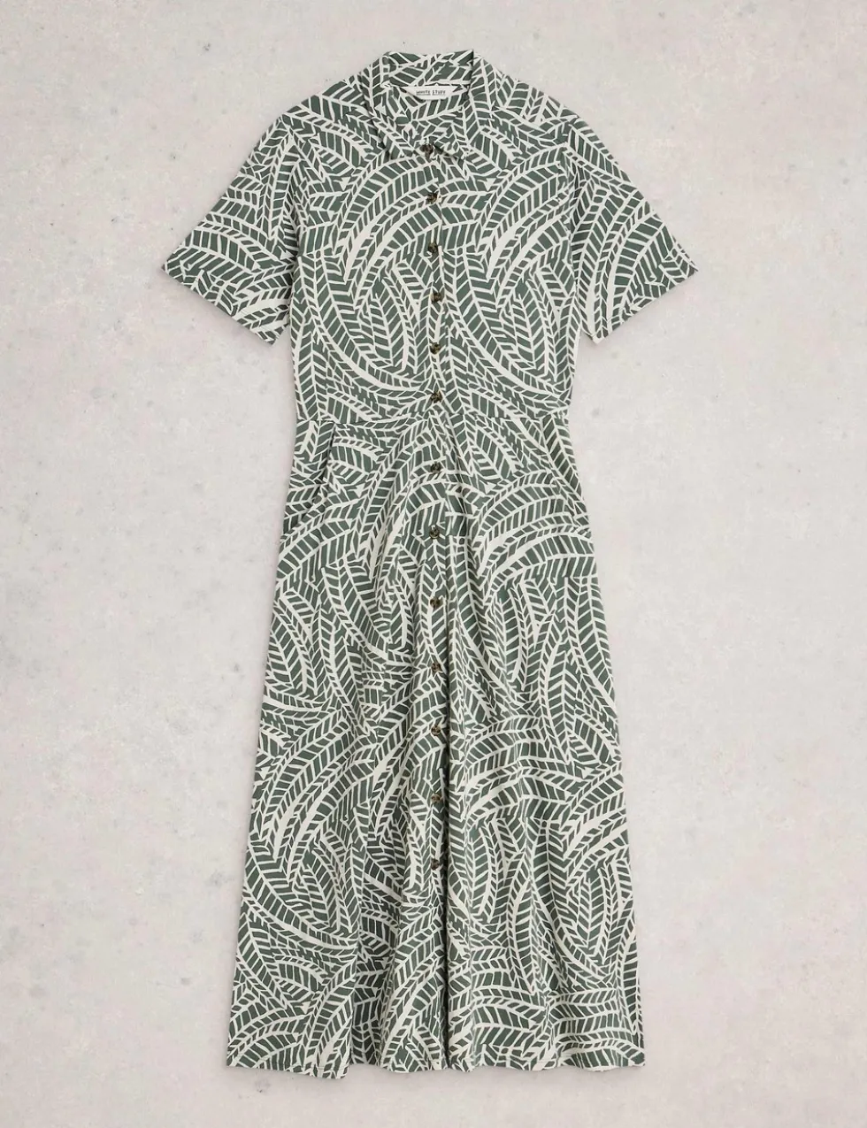 Jersey Printed Midi Shirt Dress