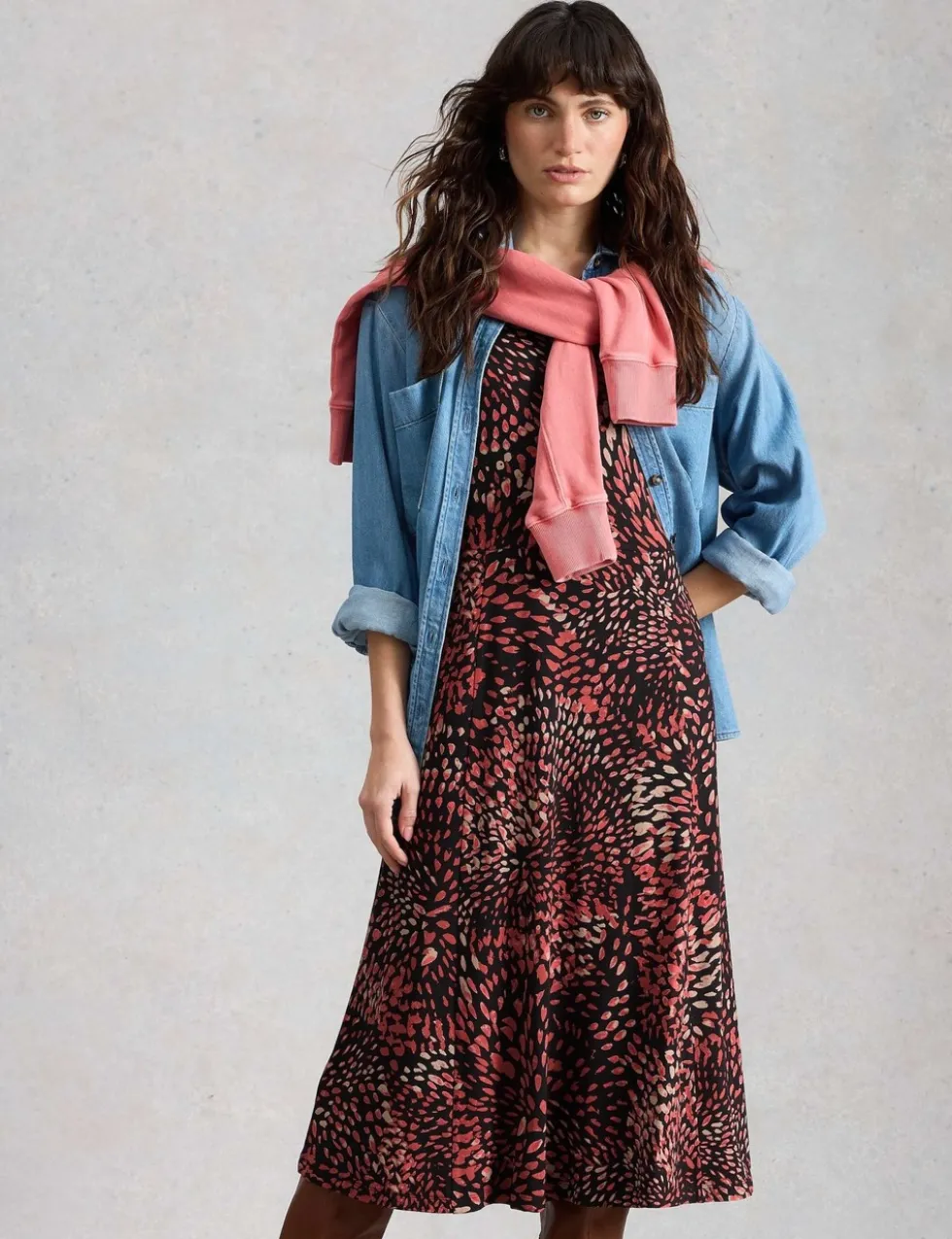 Jersey Printed Midi T-Shirt Dress