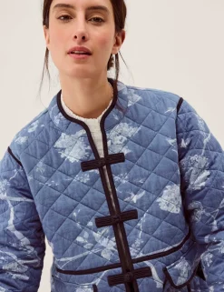 Jersey Printed Quilted Jacket