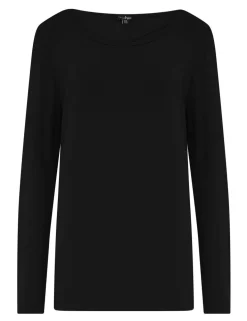 Jersey Round Neck Wrap Back Yoga Top
