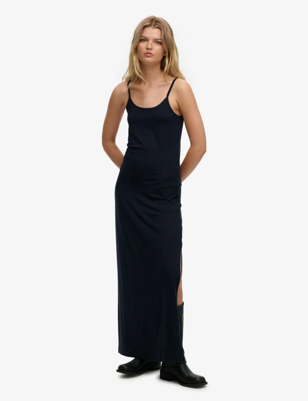 Jersey Scoop Neck Maxi Slip Dress